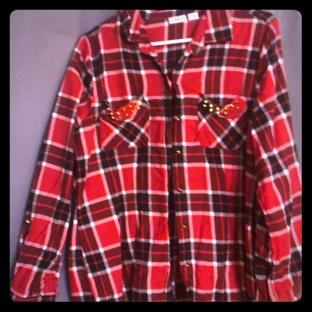 Plaid button down